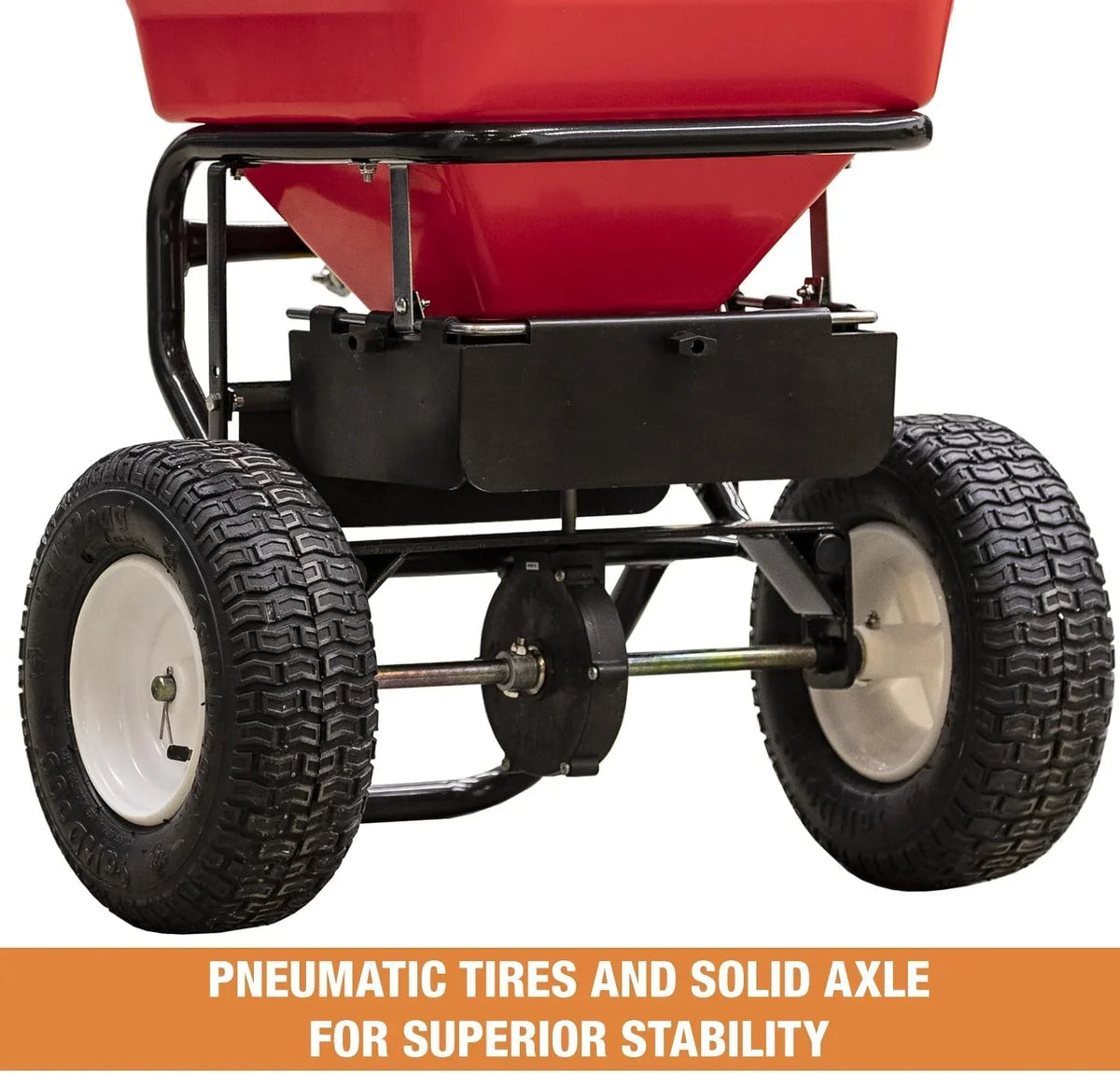 100-Lb. Walk-Behind Push Spreader for Grass Seed. Salt. De-Icer and Fertilizer
