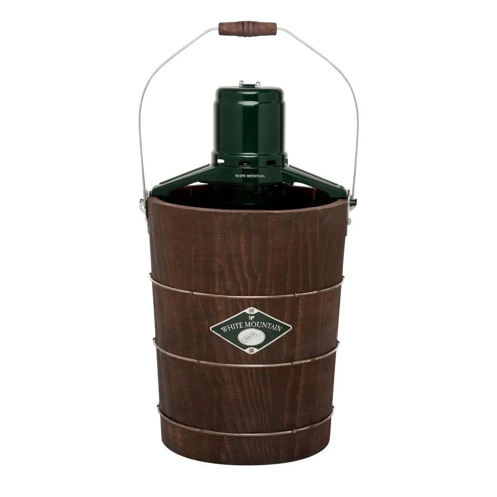 6-Quart Electric Ice Cream Maker. Green and Brown