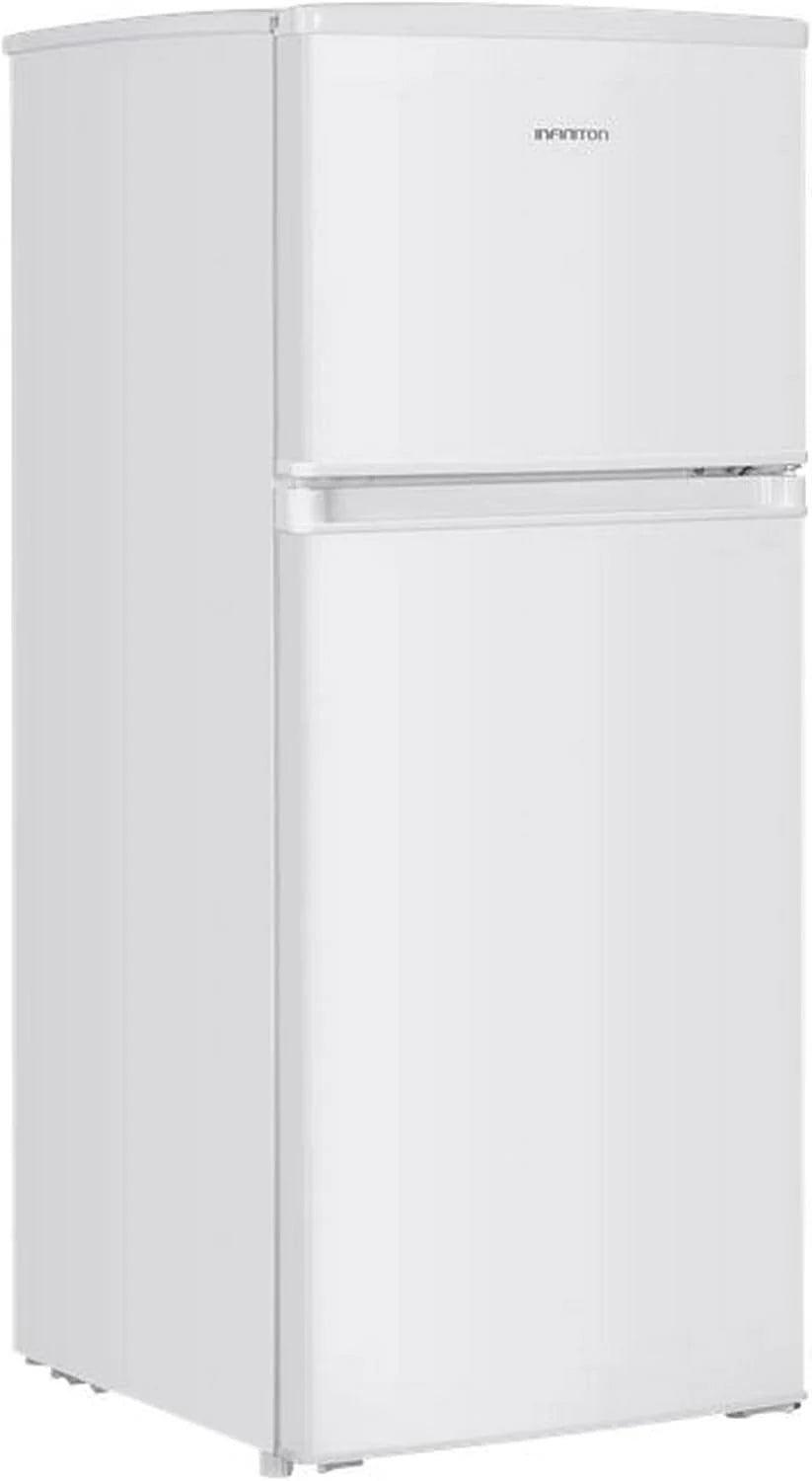 Frigorifico Dos Puertas Infiniton FG-151D12BEV. 151 Litros. 122 cm de Altura. Ancho de 50 cm. Ciclico. LED Interior. Regulación en altura. E. Blanco
