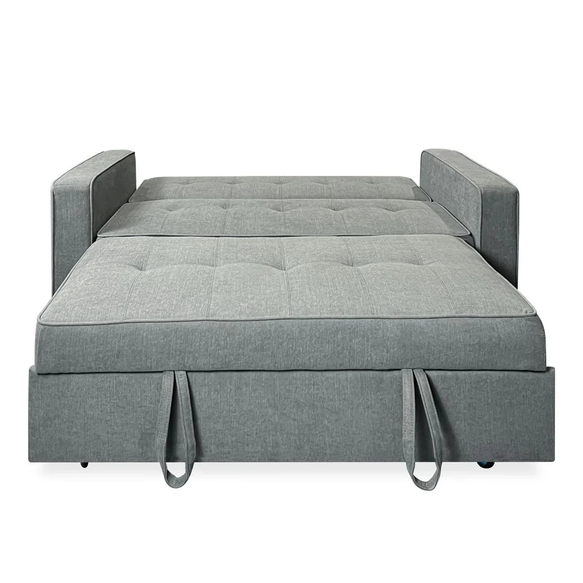 Sofá Cama De 2 Plazas Modelo Vienna Con Reposabrazos. Gris. Diseño Moderno. Práctico Y Funcional