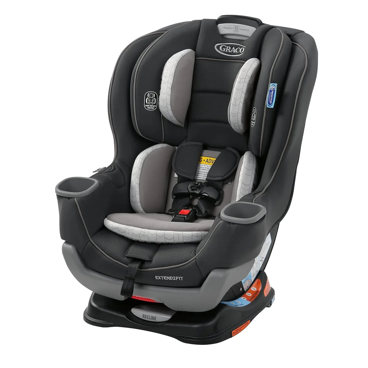 Extend2Fit Convertible Baby Car Seat. Rear and Forward Facing. Adjustable Extension Panel for Extra Legroom. Gotham