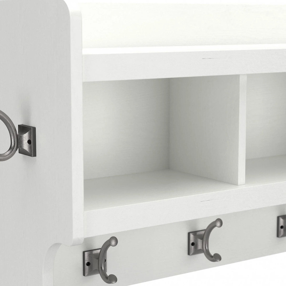 40 Inch Wall Mounted Coat Rack with Shelf. Wooden Entryway Storage and Hanging Organizer