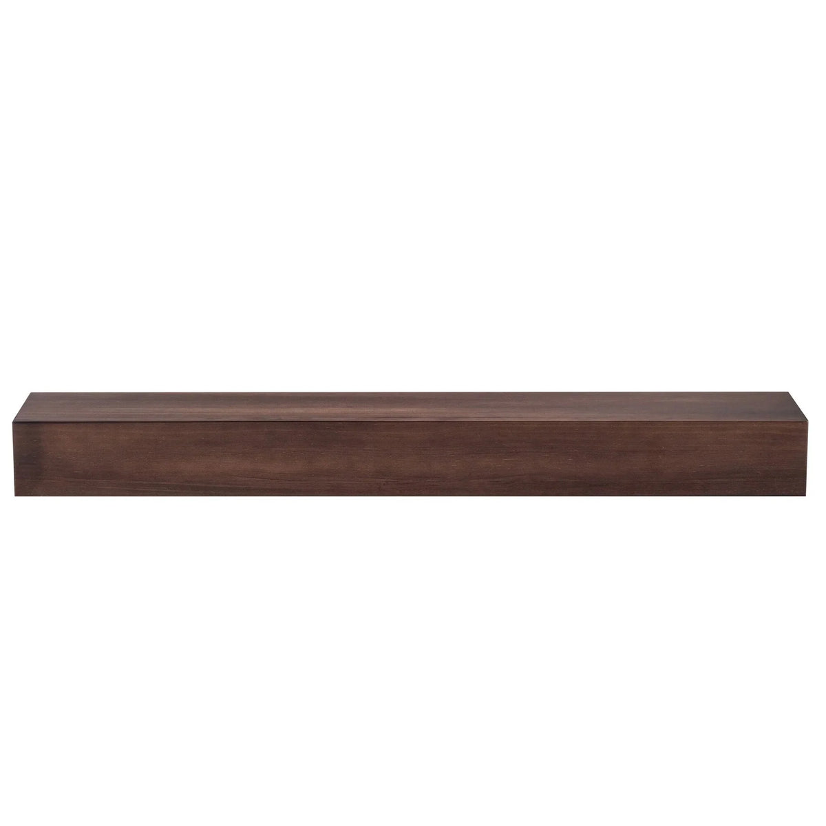 72 Inch Solid Pine Fireplace Mantel. Wall Mounted Floating Shelf in Brown