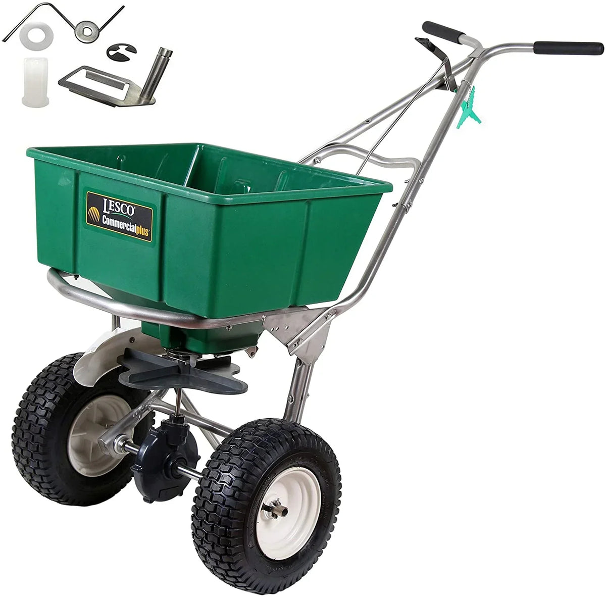 101186 High Wheel Walk-Behind Fertilizer Spreader with 092463 Agitator Repair Kit (Bundle. 2 Items)