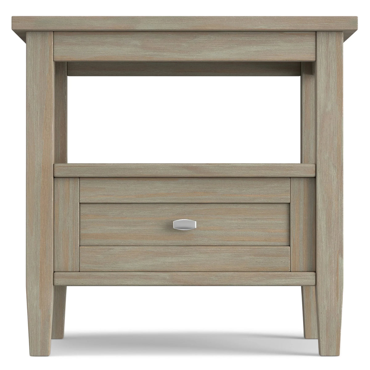 20 Inch Wide Solid Wood Rectangle End Table. Transitional Side Table