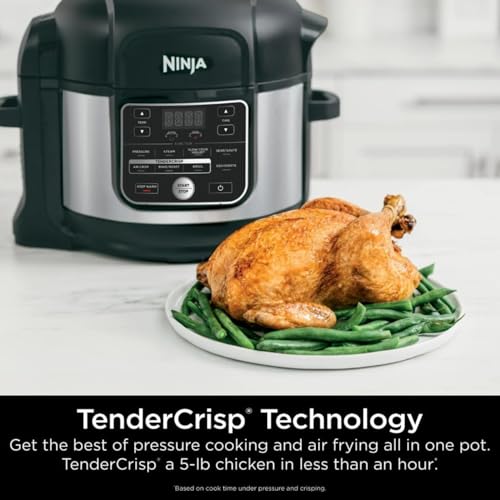10-in-1 6.5-Qt Pressure Cooker and Air Fryer Multicooker. Stainless Steel