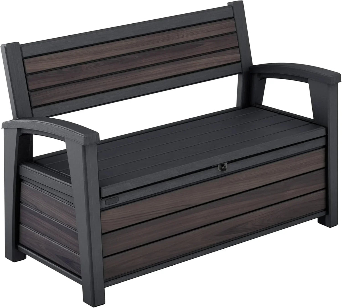 Keter Eden – External Storage Chest. Capacity 265 L. Resin. Graphite Colour. Garden and Terrace. 140 x 60 x 84 cm