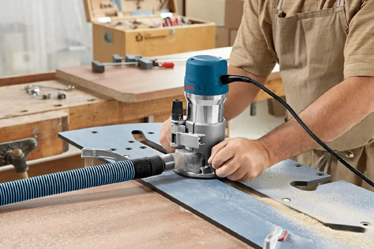 12-Amp 2.25 HP Wood Router Combo Kit with Plunge Router. Fixed Base and Variable Speed