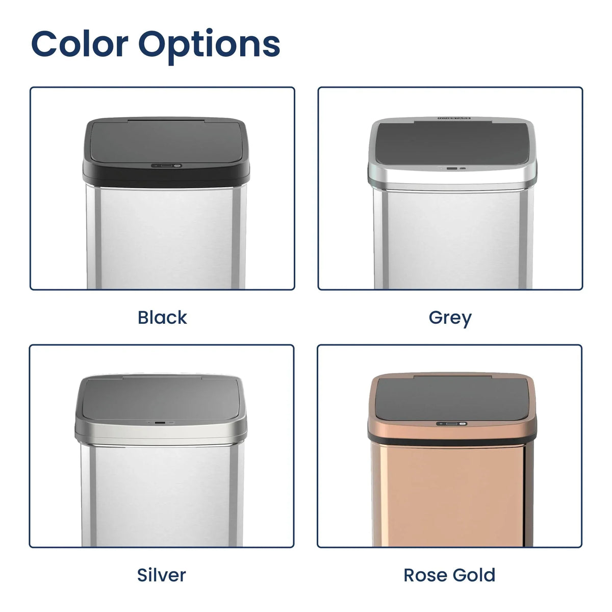 13 Gallon Touchless Motion Sensor Trash Can. Automatic Hands-Free Kitchen Garbage Bin with Sensor Lid
