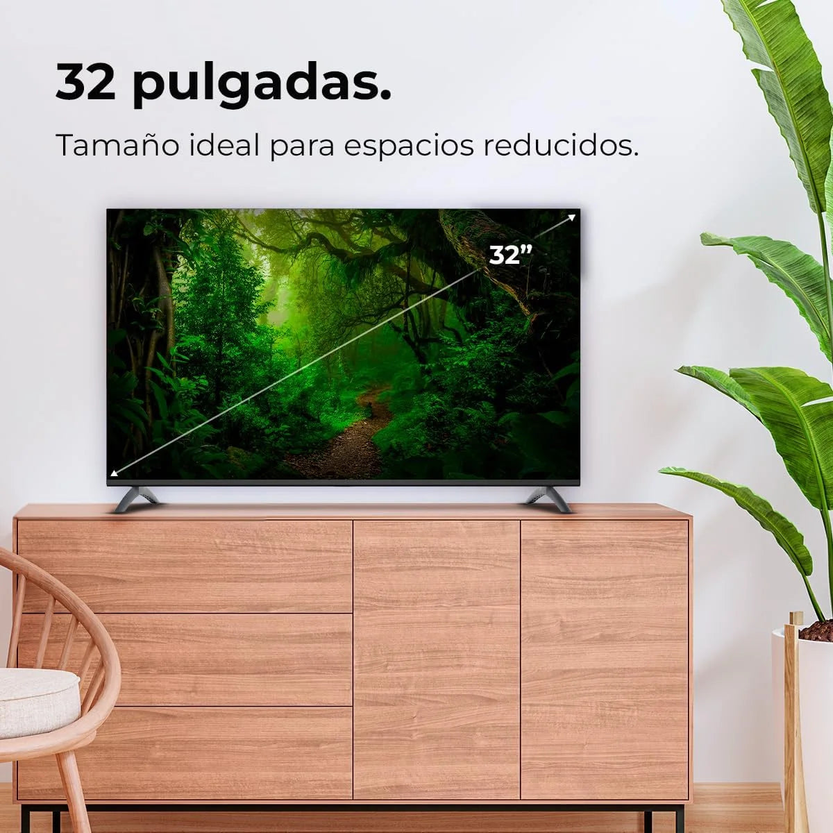 Cecotec Smart TV. Televisor LED de 32 Pulgadas Resolución HD A4 Series ALH40032S. Sistema Operativo Google TV. Dolby Audio. HDR10. 16 GB de ROM.