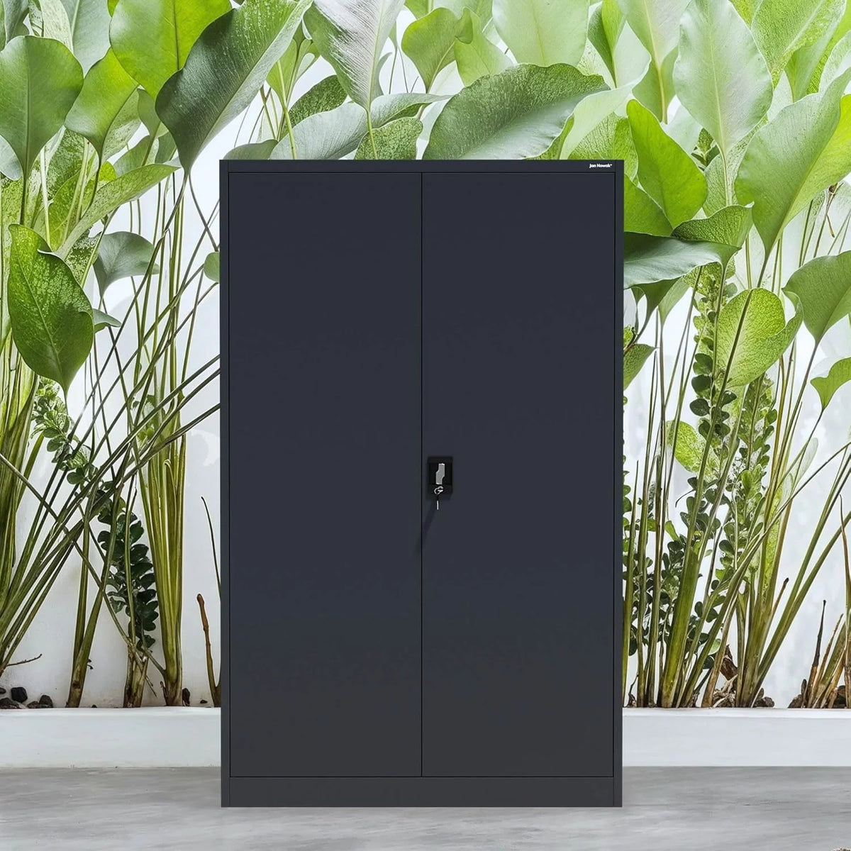 Jan Nowak Metallschrank Jan II 185 x 115 x 40 cm - Aktenschrank abschließbar mit 2 Türen. Mehrzweckschrank mit 5 Ebenen. Büroschrank aus Stahlschrank