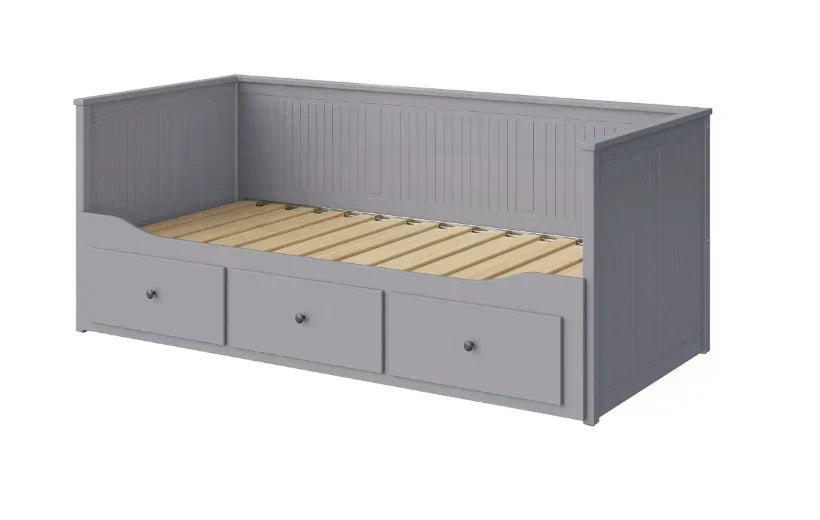 HEMNES Cama día con 3 cajones Gris. 80x200 cm