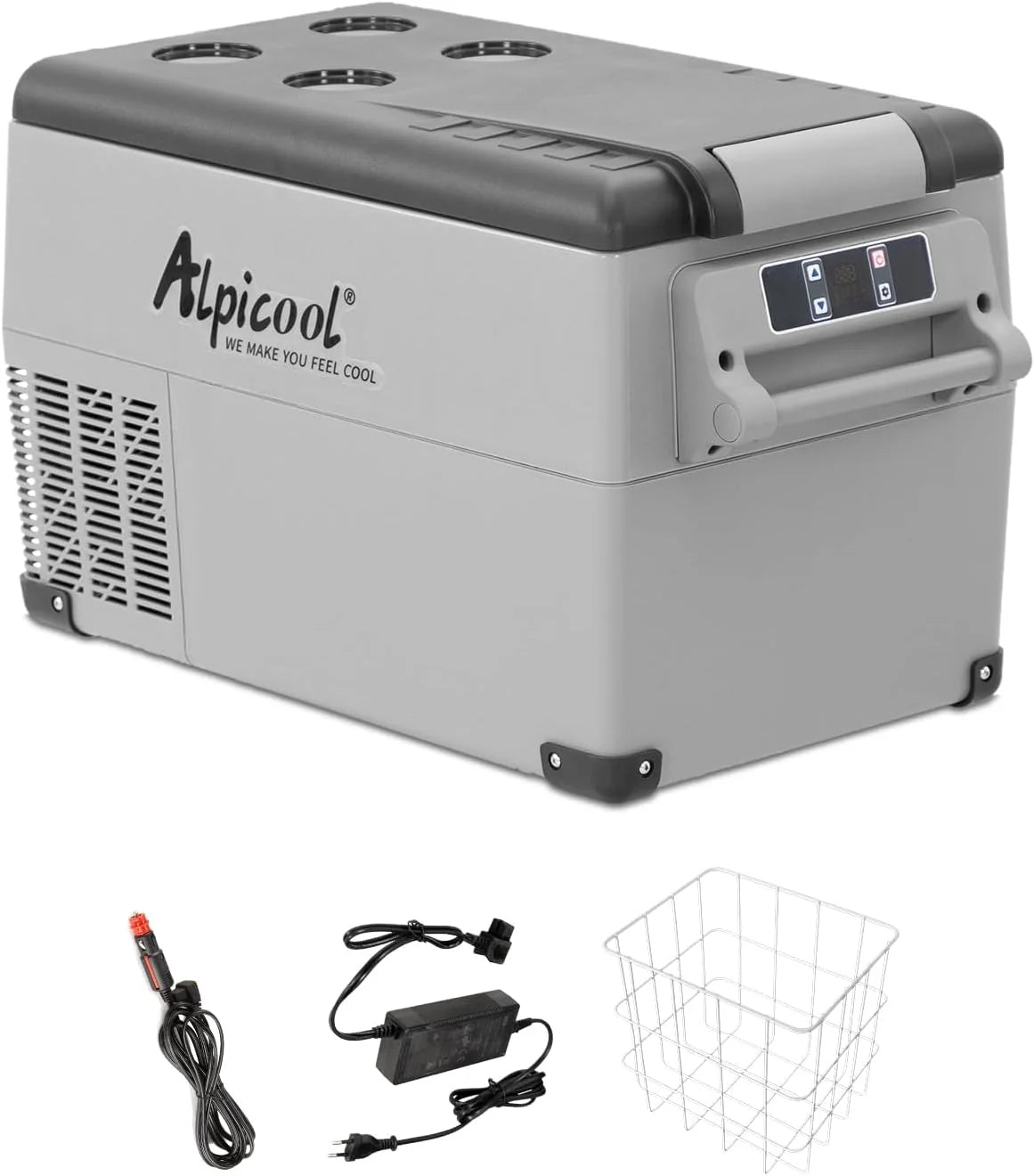 Alpicool CF55 55 Liter Kühlbox 12V tragbarer Mini-Kühlschrank elektrische Gefrierbox klein Gefrierschrank für Auto Camping. LKW. Boot und Steckdose
