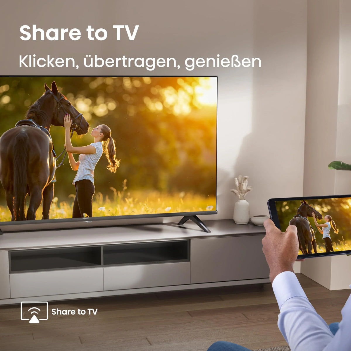 Hisense 40E4QT Fehrnseher. 40 Zoll. DLED. Smart TV. Game Mode. AI Sports Mode. Dolby Audio. Dolby MS12. DTS Virtual X. HDR10. HLG. Full HD. High