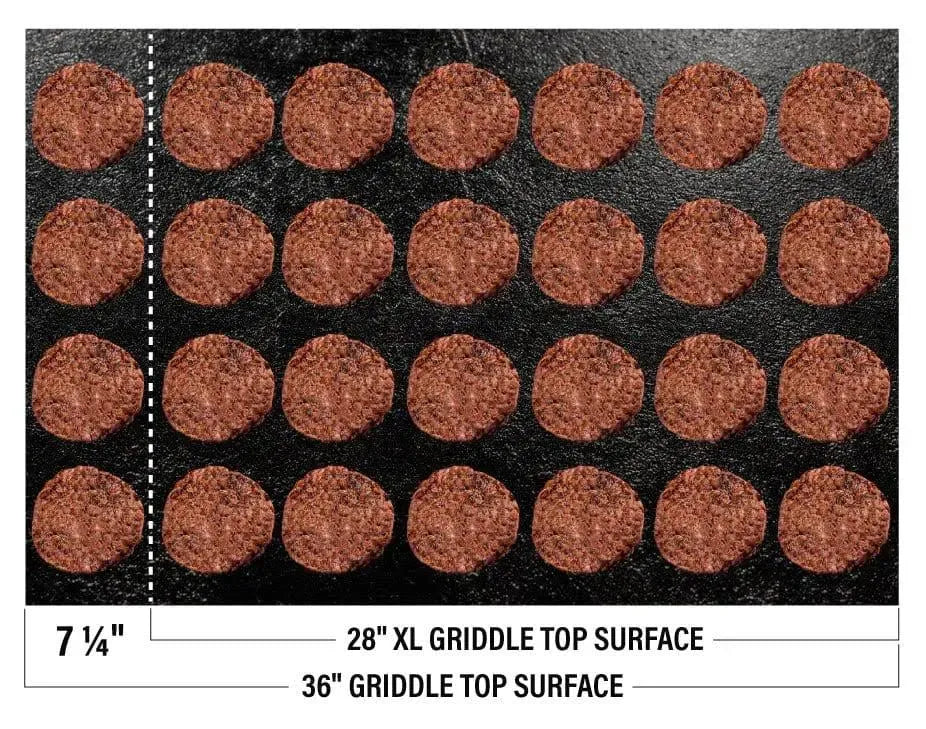 28-Inch XL 3-Burner Griddle with Hood. Black