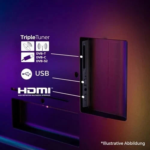 Philips Ambilight 55PUS8600 4K QLED Smart TV - 55 Zoll Display mit P5 Perfect Picture Engine Ultra HD. Titan OS. Dolby Vision und Dolby Atmos Sound