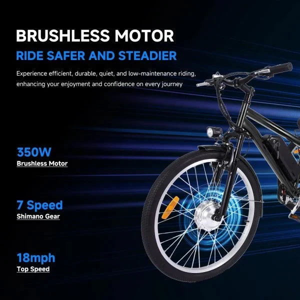 26 Inch Adult 3 Wheel Electric Tricycle with Basket. Fat Tires.7 Speeds.350W Powerful Motor. 36V 10Ah Removable Battery – Dark Gray