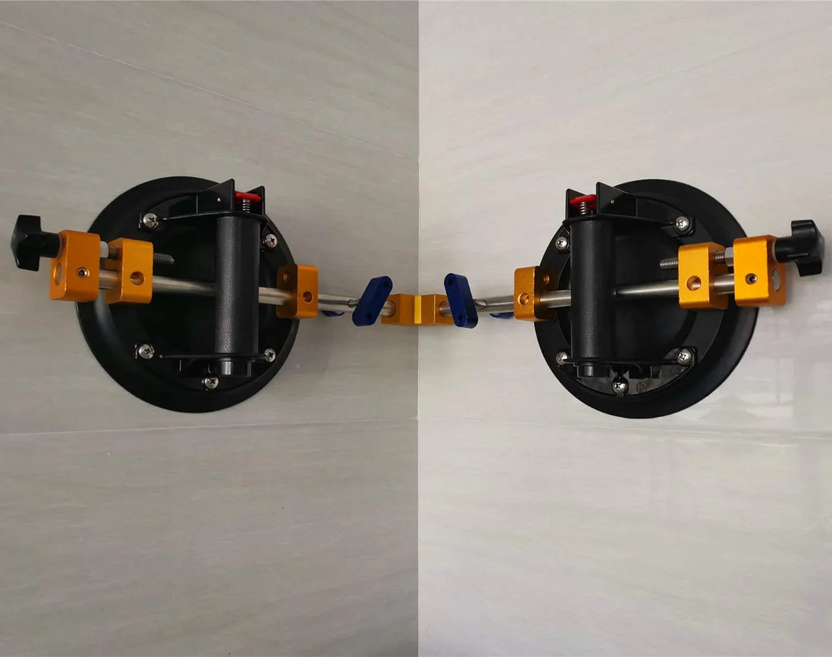 Angle 90 Degree Countertop Seam Setter with 6 Suction Cup for Seam Joining & Leveling/Professional Countertop. granite . Stone. Marble Slab Installation. (2 PACK) (6 seam setter)