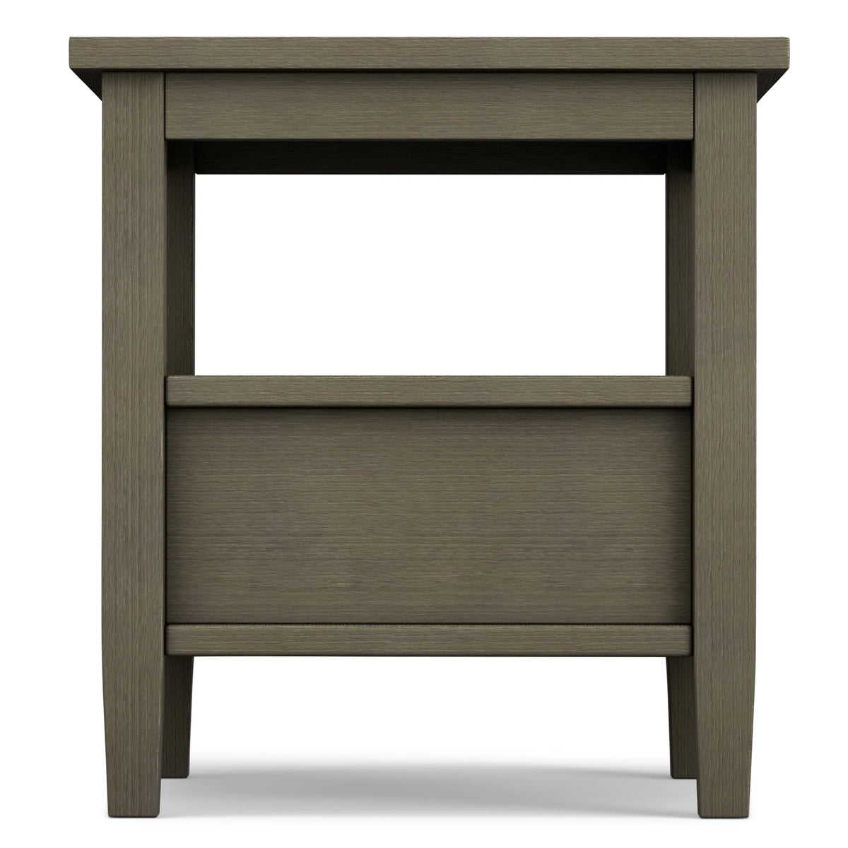 20 Inch Wide Solid Wood Rectangle End Table. Transitional Side Table