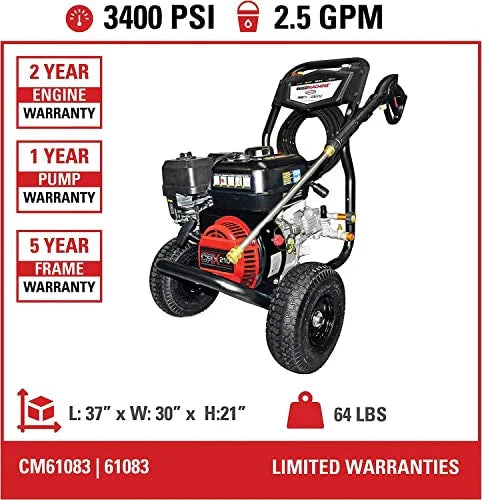 3.400 PSI Gas Pressure Washer