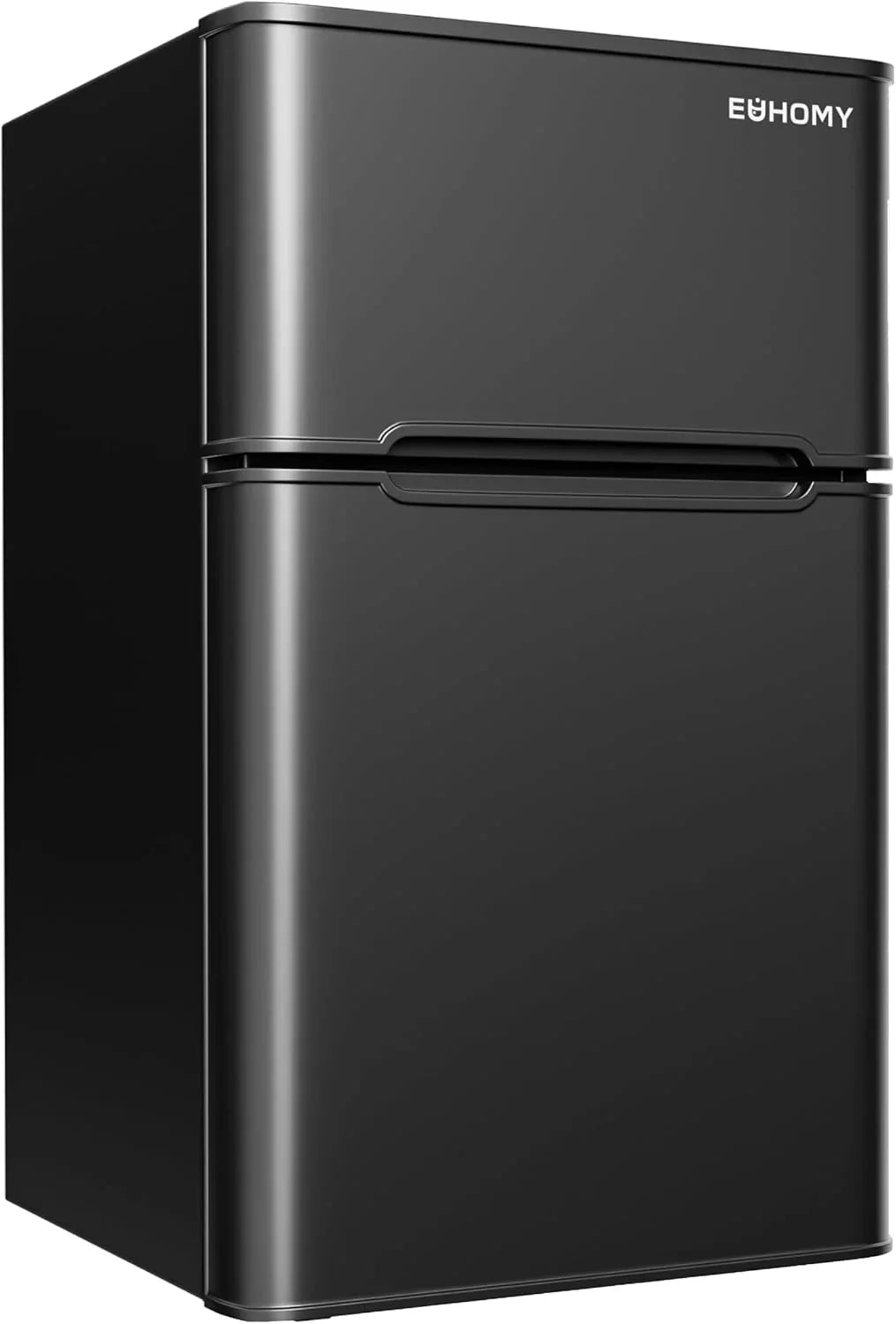 3.2 Cu. Ft. 2-Door Mini Fridge with Freezer. Compact Refrigerator. Silver