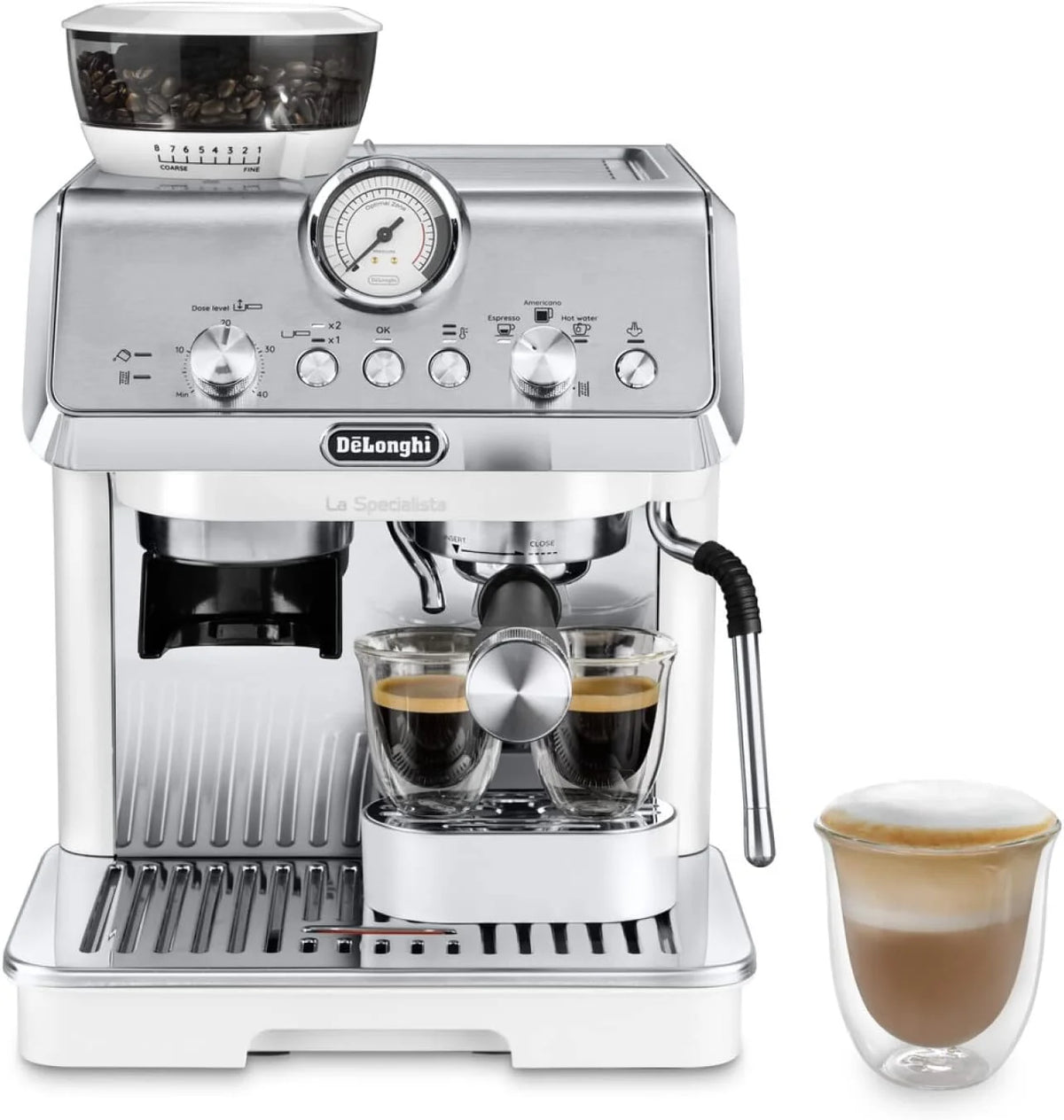 De'Longhi La Specialista Arte EC9155.MB Siebtrgermaschine. Espressomaschine mit Mahlwerk. 8 Mahlgrade. 15 Bar. 3 Temperaturen. Milchschaumdüse. 1300 W