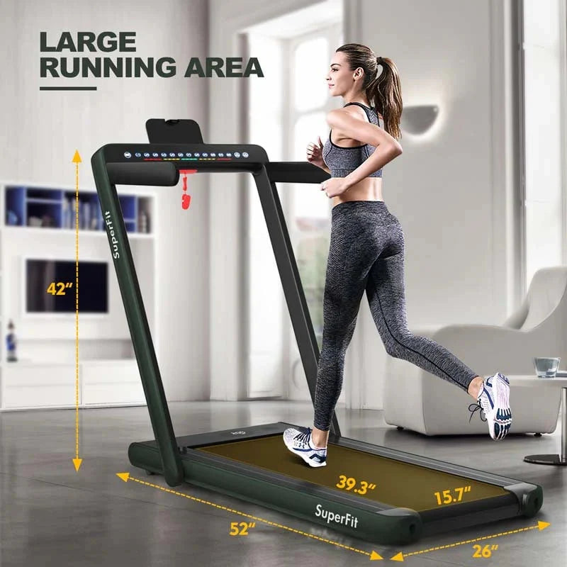 2-in-1 Folding Electric Treadmill. 2.25 HP. Under-Desk. with Dual Display and Smart App Control