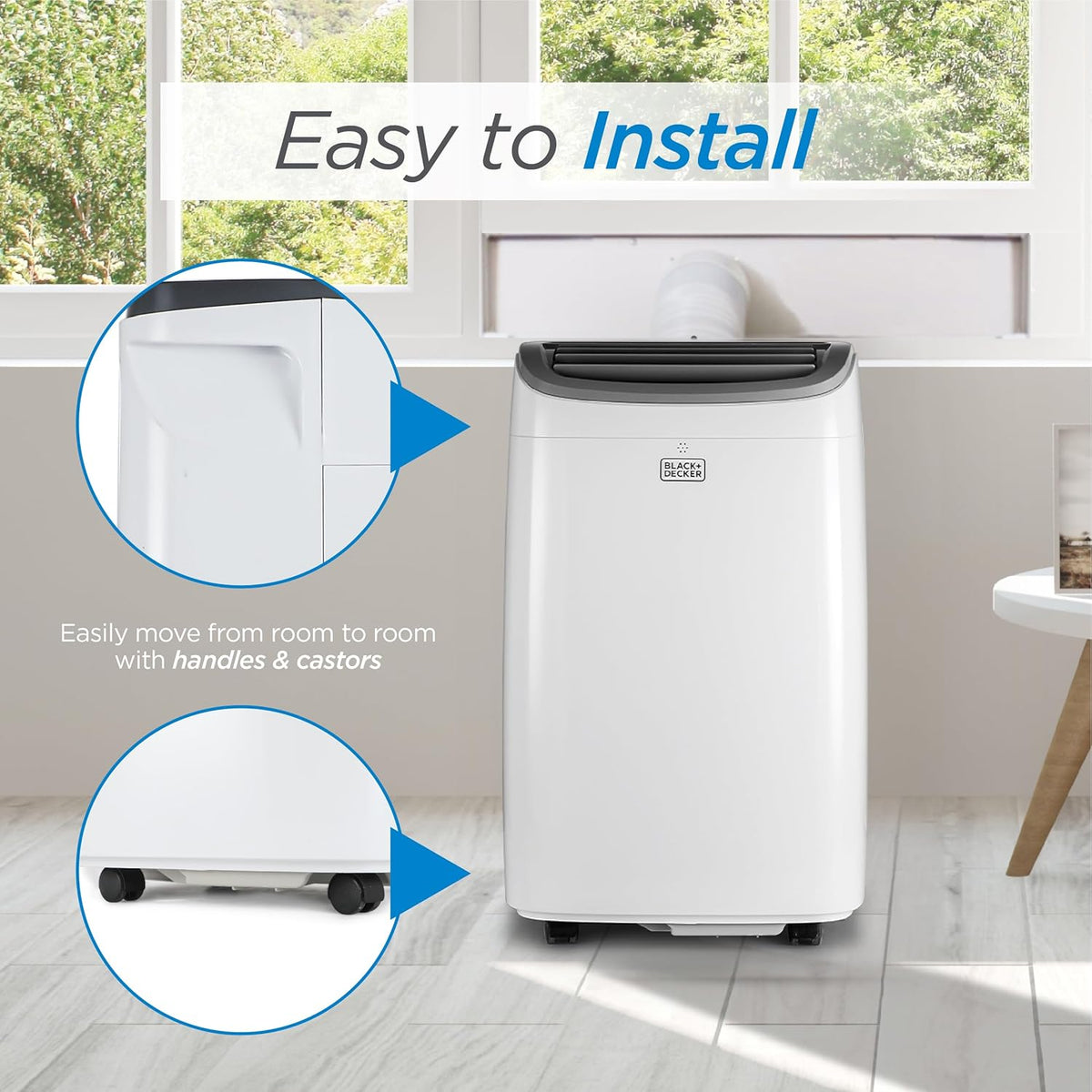 Intelligent portable air conditioner. featuring both cooling and heating functions. with a cooling power of 14000 watts (10200 watts SACC). a heating power of 12000 watts. suitable for rooms with an area not exceeding 700 square feet. with a built-in