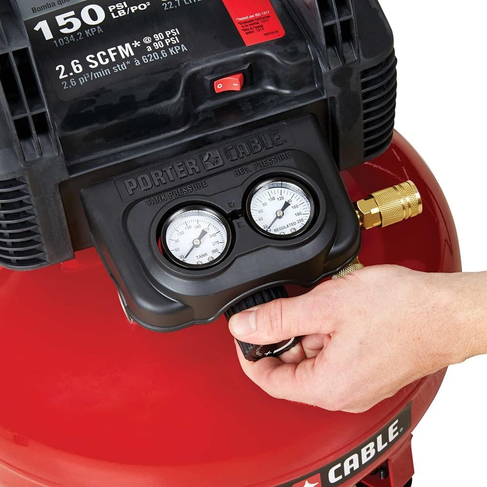 Air Compressor. 6-Gallon. Pancake. Oil-Free