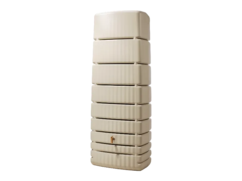 4rain Regentonne »SLIM«. 650 Liter Volumen. inklusive Auslaufhahn und Windsicherung