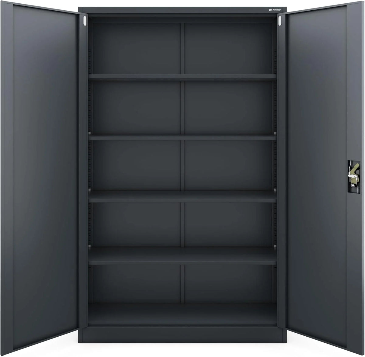 Jan Nowak Metallschrank Jan II 185 x 115 x 40 cm - Aktenschrank abschließbar mit 2 Türen. Mehrzweckschrank mit 5 Ebenen. Büroschrank aus Stahlschrank