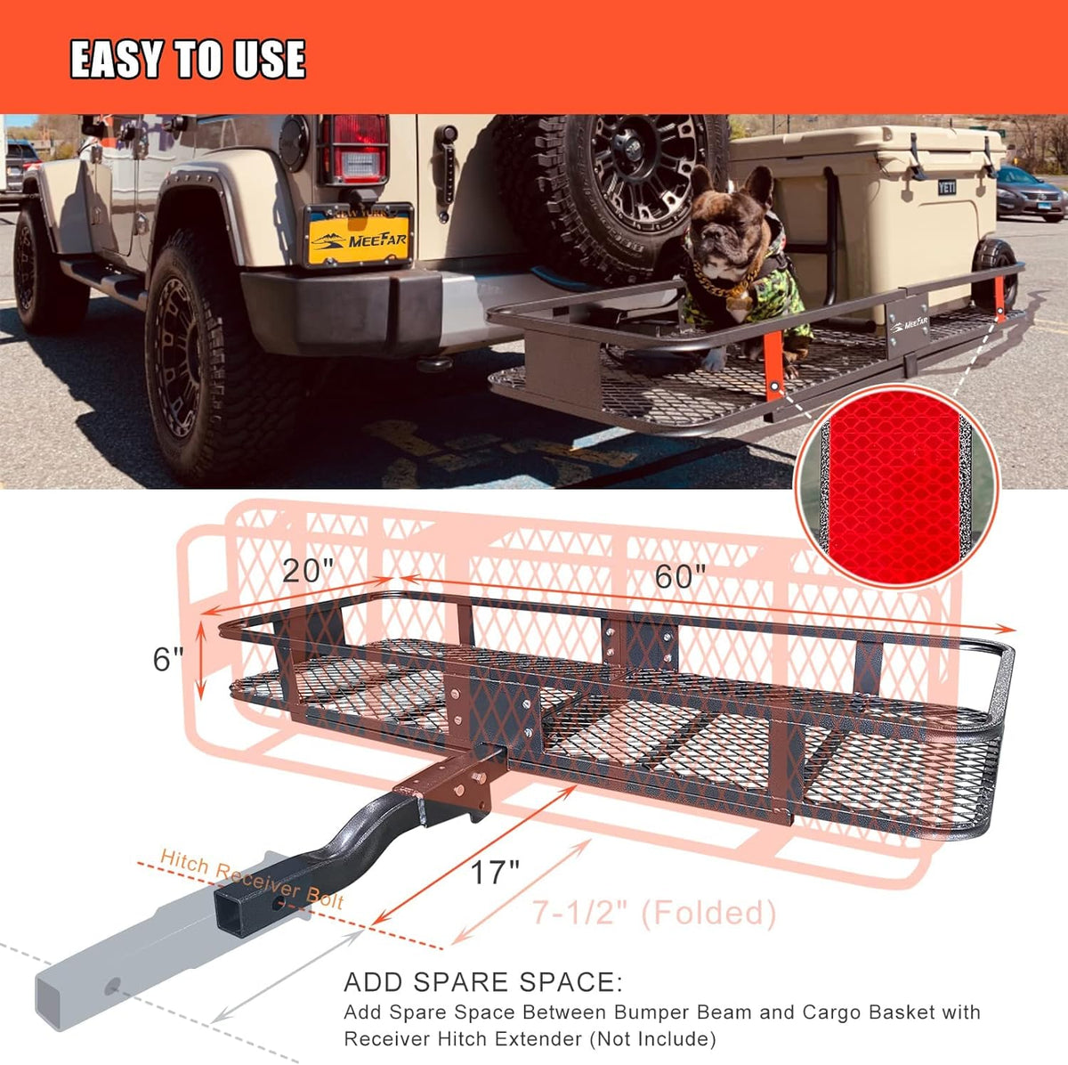 Roof Rack Carrier Basket Universal Rooftop 51 X 36 X 5 + Waterproof Bag 15 Cubic Feet (44 34 17). and Cargo Net with Attachment Hooks. Ratchet Straps