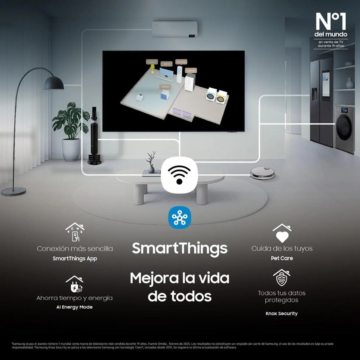Samsung TV 24 Pulgadas Full HD F6005 4K Smart TV. Más Contraste con HDR. Sonido Que Sigue a la acción con OTS Lite. TV Plus y Tus Datos protegidos
