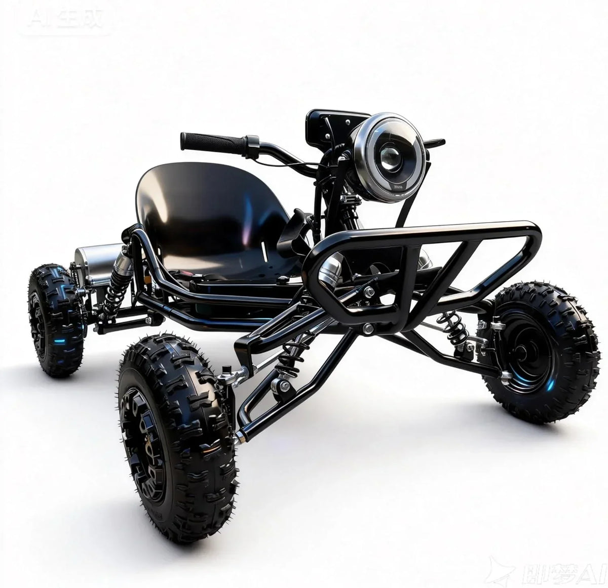 Kart Eléctrico 48V para Adultos y Niños - Motor 2000W (12-37 mph). Llantas Todo Terreno 6''. Batería 10.4Ah (Autonomía 12+ Millas). Capacidad 200 kg.