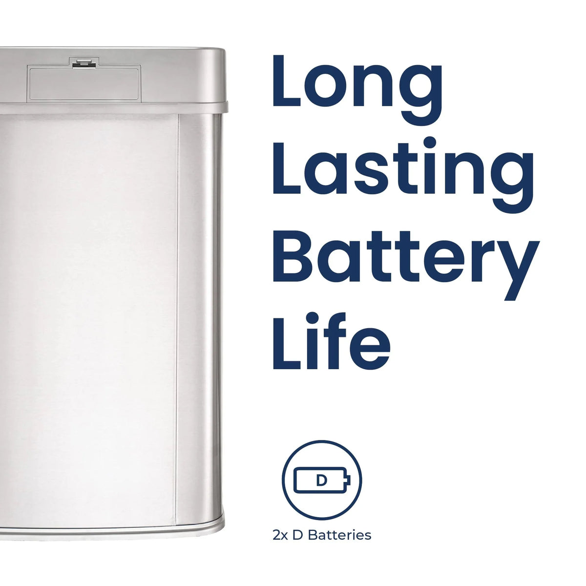 13 Gallon Touchless Motion Sensor Trash Can. Automatic Hands-Free Kitchen Garbage Bin with Sensor Lid