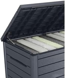 Keter Kissenbox XXL Ontario. graphit. 870l Fassungsvermögen. Außenmaße: 147 x 83 x 86 cm. Auflagenbox wasserdicht. für Outdoor geeignet