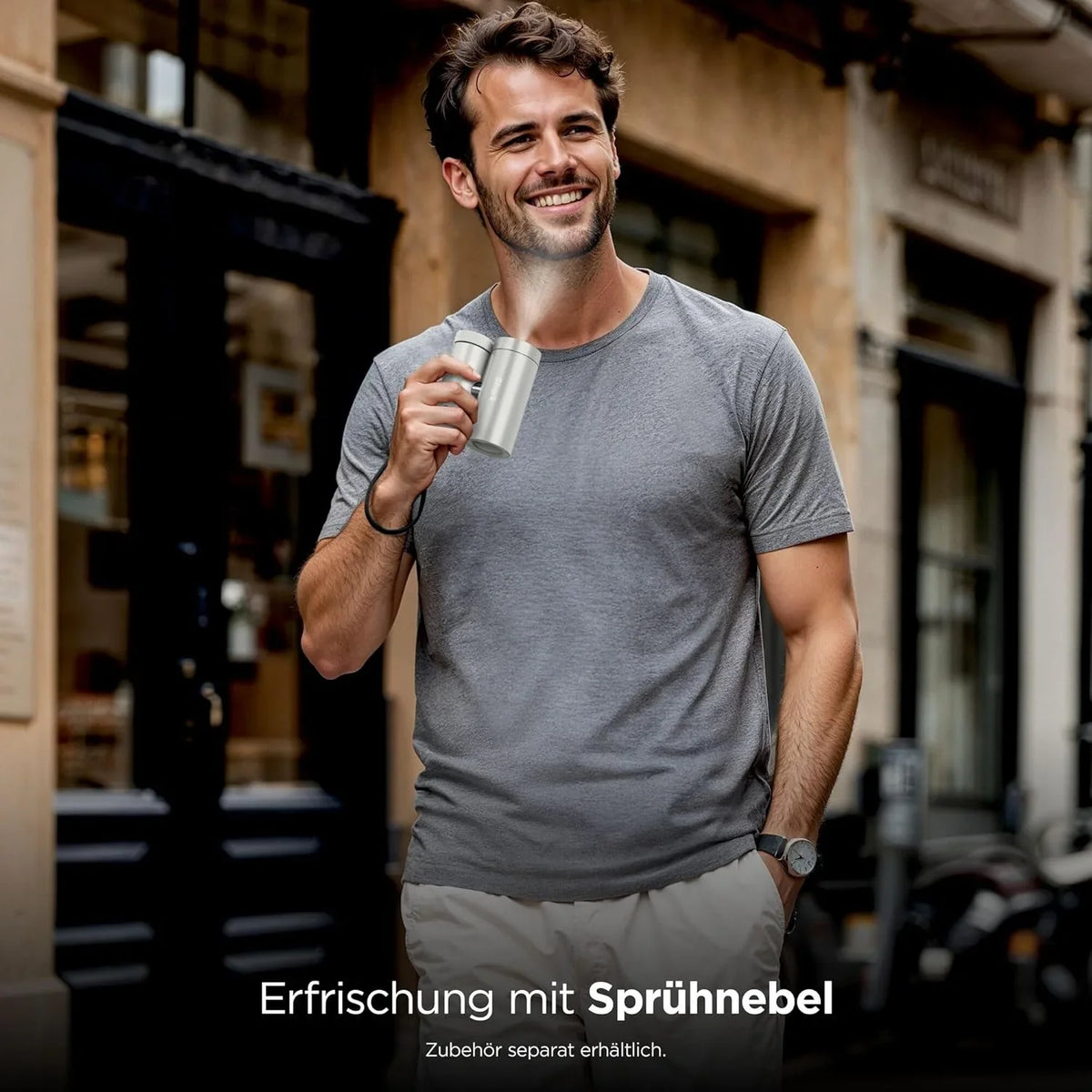Shark ChillPill 3-in-1-Hochgeschwindigkeits-Handventilator-. Sprühnebel- und InstaChill-System Paket mit Reise-Etui. mit 3 Kühlaufsätzen.