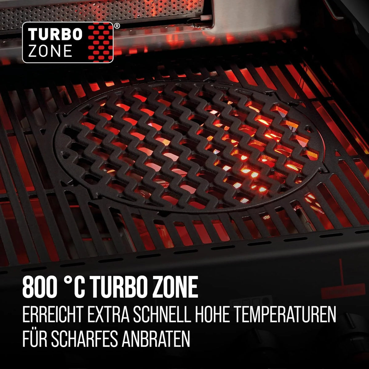 Enders Gasgrill Monroe Pro 4 SIKR Turbo Shadow inkl. Seargrate. 4-Brenner. mit Kocher. Infrarot-Heckbrenner. PanoVision Sichtfenster. Gussrost.