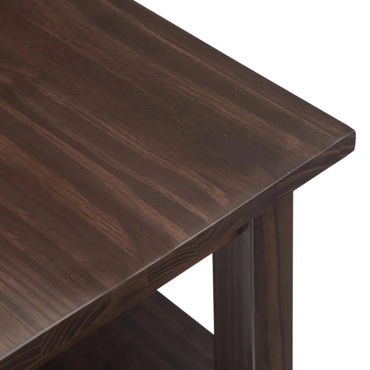 14 Wide Solid Wood Narrow Side Table. Rectangle Transitional Style Accent Table