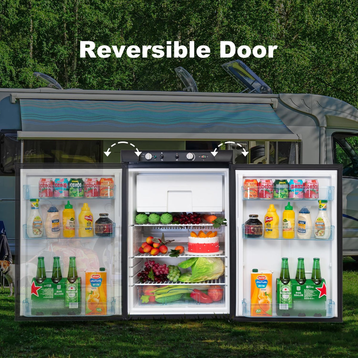 Smeta Kühlschrank. Gas. 100 l. Campingauto. 12 V. 220 V. Dreifach-Kühlschrank. Gefrierschrank. Wohnwagen. Garage. Mobilheim. Schlafzimmer. Haus. leise