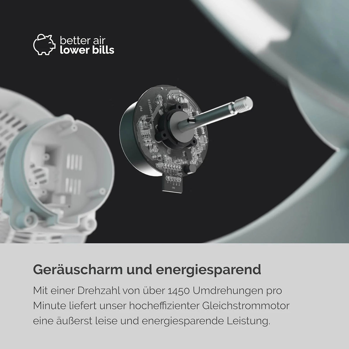 MEACO MeacoFan Sefte Tischventilator - 10 Luftumwälzer mit 12 Geschwindigkeiten - Horizontale und vertikale Oszillation - 3 Oszillationsbereiche -