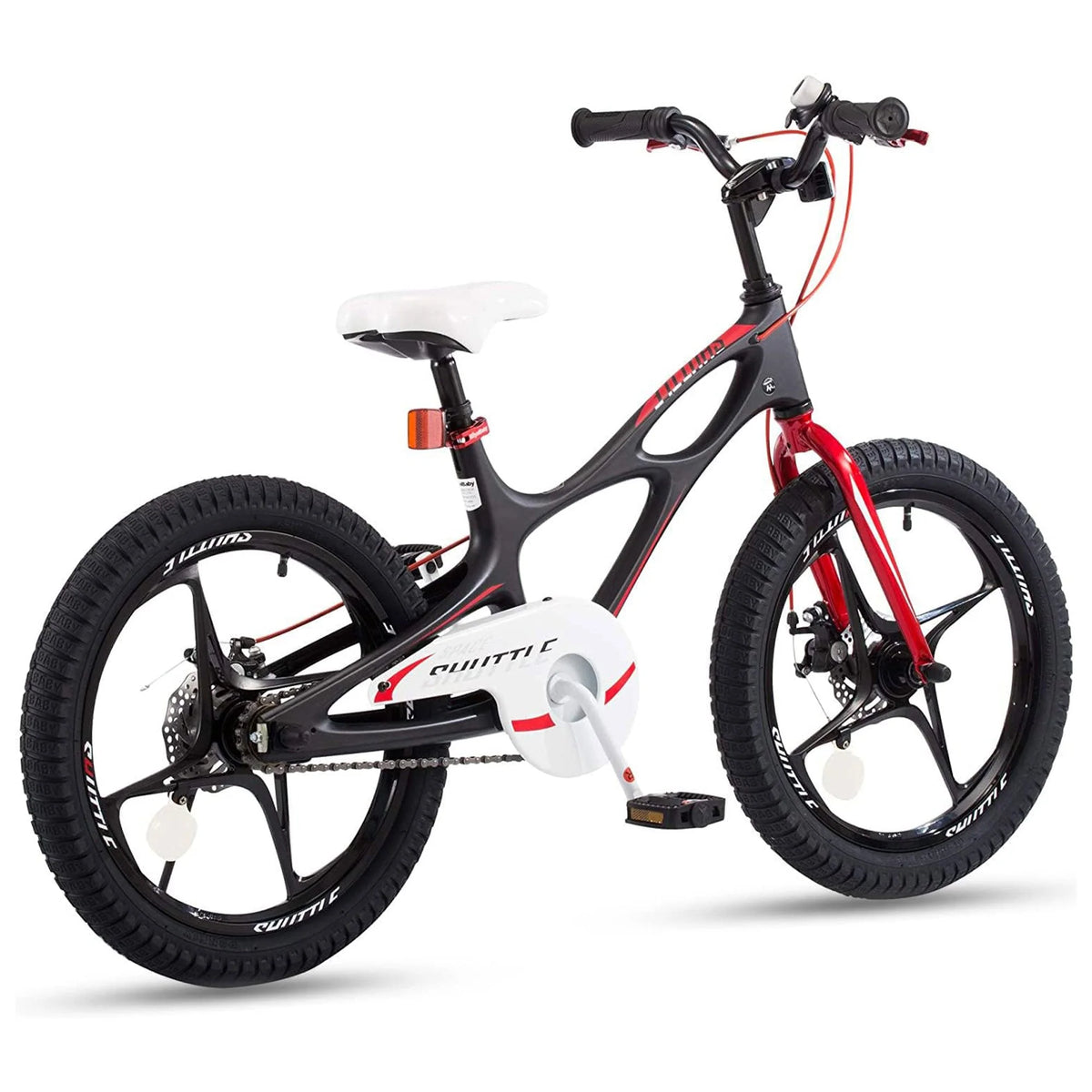 18 Magnesium Alloy Kids Bike – Dual Disc Brake. Lightweight Frame. Black