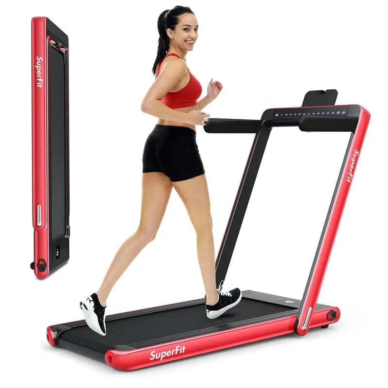 2-in-1 Folding Electric Treadmill. 2.25 HP. Under-Desk. with Dual Display and Smart App Control