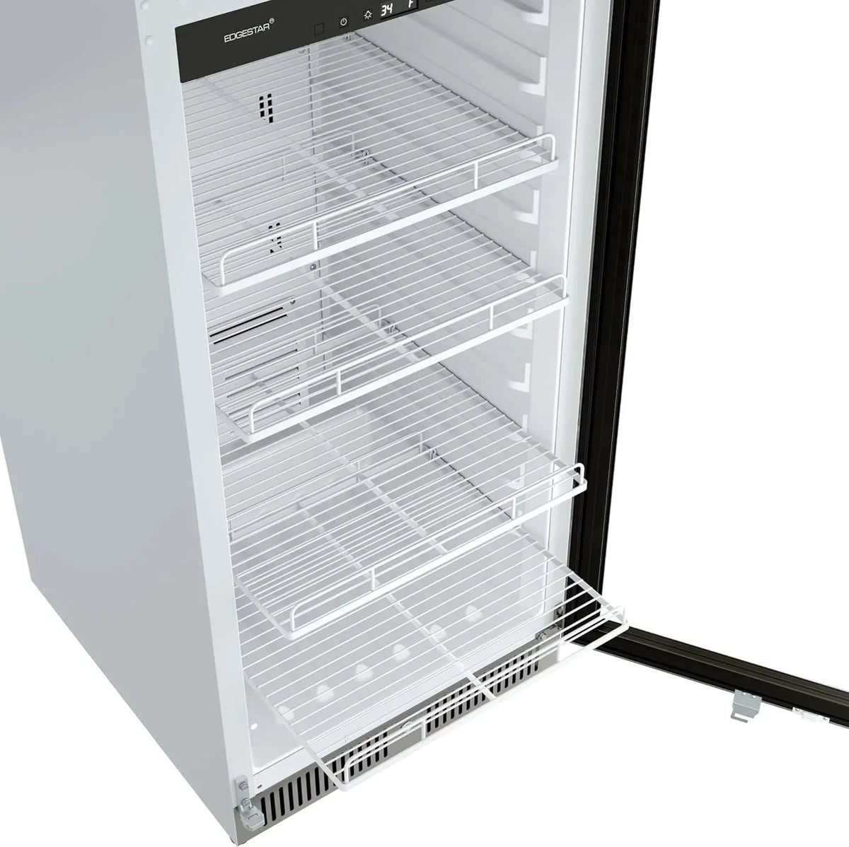 22 Wide 10.1 Cu. Ft. Commercial Beverage Merchandiser – Stainless Steel. Temp Alarm. Reversible Door