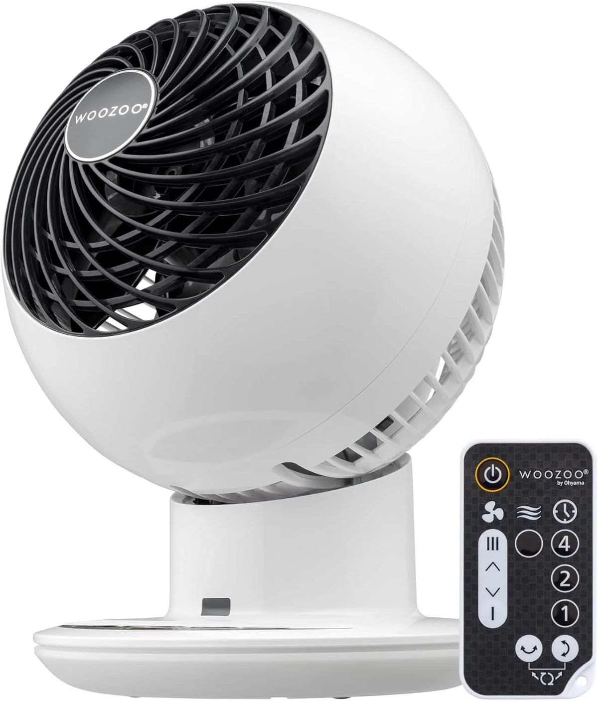 Iris Ohyama Woozoo. 30m². Ventilador de mesa. Blanco. 5 velocidades. Mando a distancia. Oscilación multidireccional. Silencioso. Potente. Escritorio.