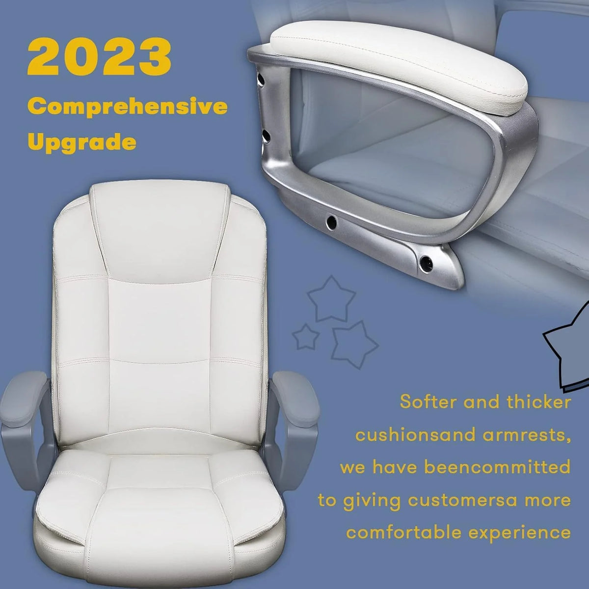 400 LBS Big and Tall Office Chair. Heavy Duty Ergonomic Computer Desk Chair for Home Office and Workspace
