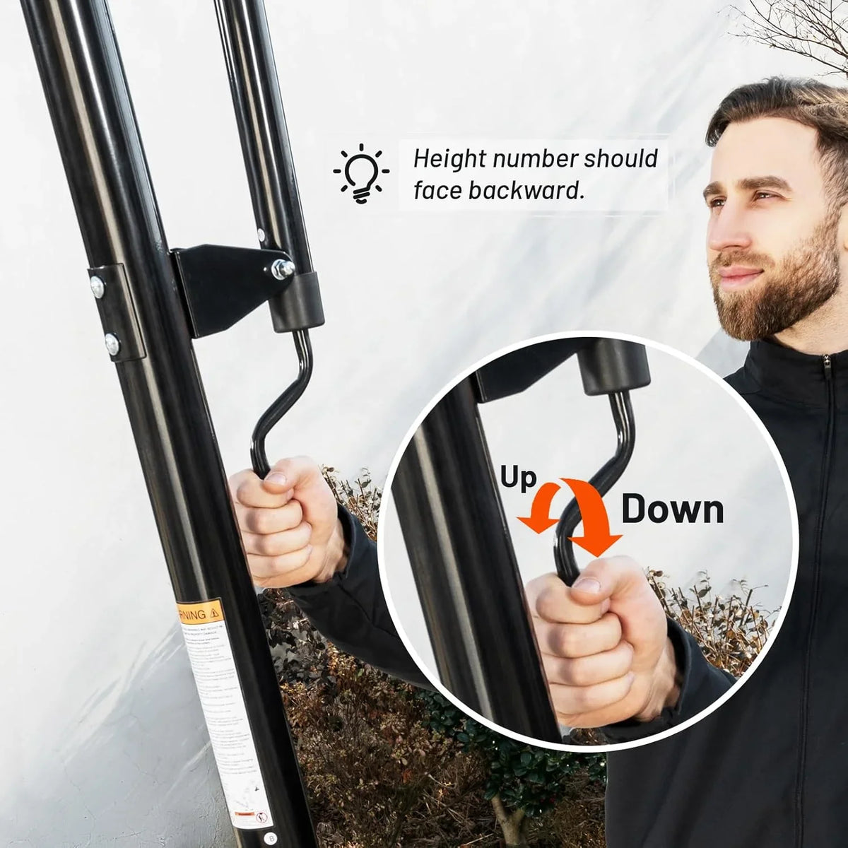 Basketball Hoop 48 Inch Backboard Portable Basketball Hoop Outdoor.5.3-10ft Stepless Regulation Crank Adjust Basketball Goal System