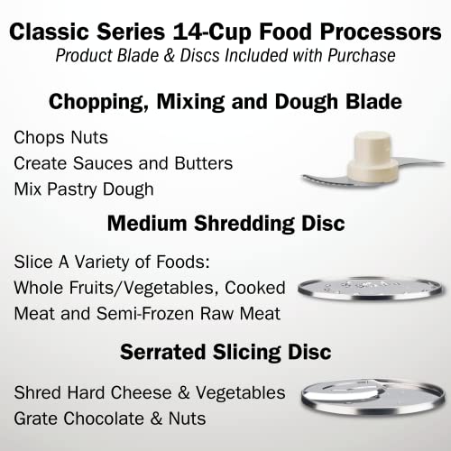 14-Cup Food Processor. Stainless Steel Vegetable Chopper for Mincing. Chopping. Slicing and Food Preparation