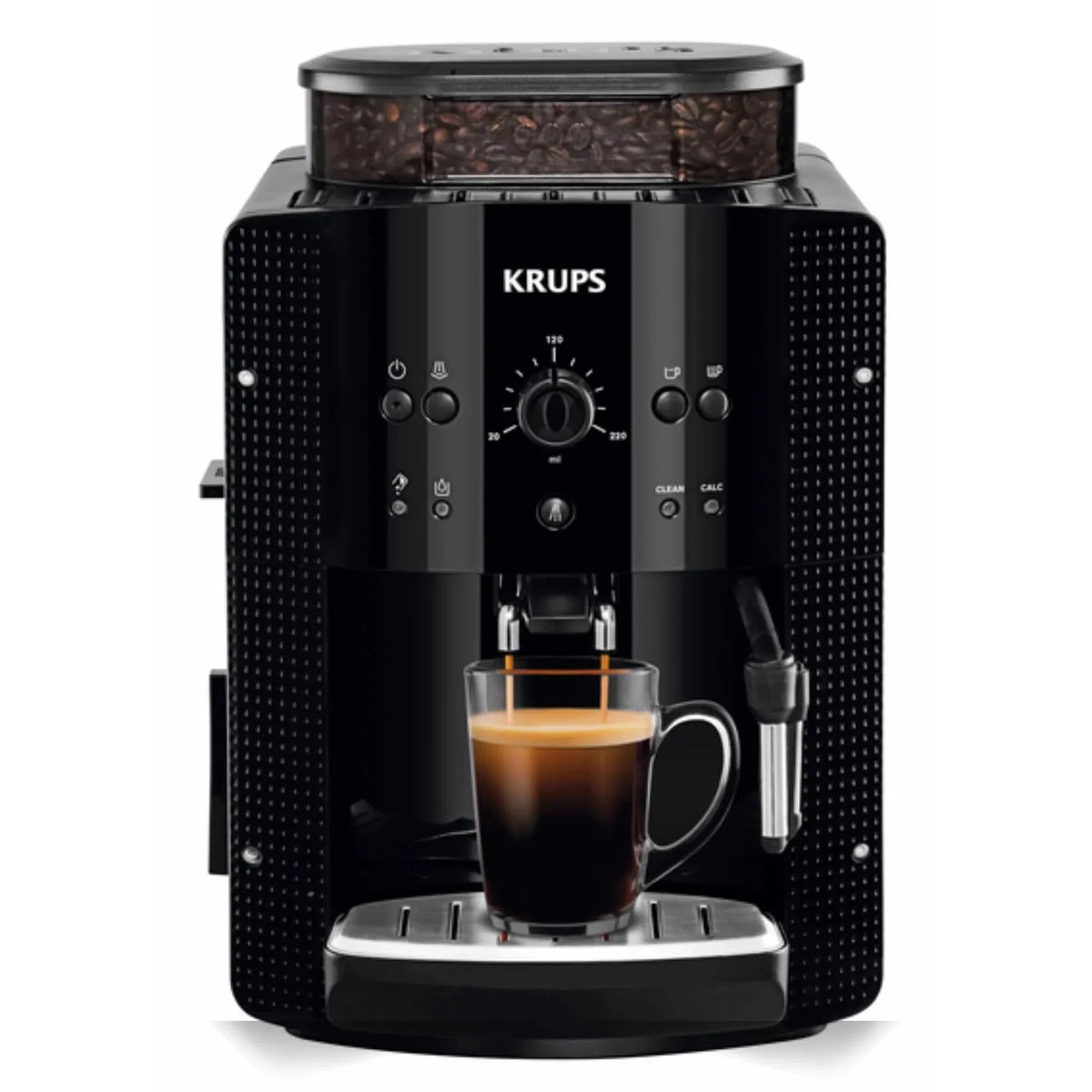 2025 Krups Essential - Cafetera súper automática. 15 Bares de presión. Molinillo cónico de Metal. con selección de cantidad e Intensidad de café. 1.7