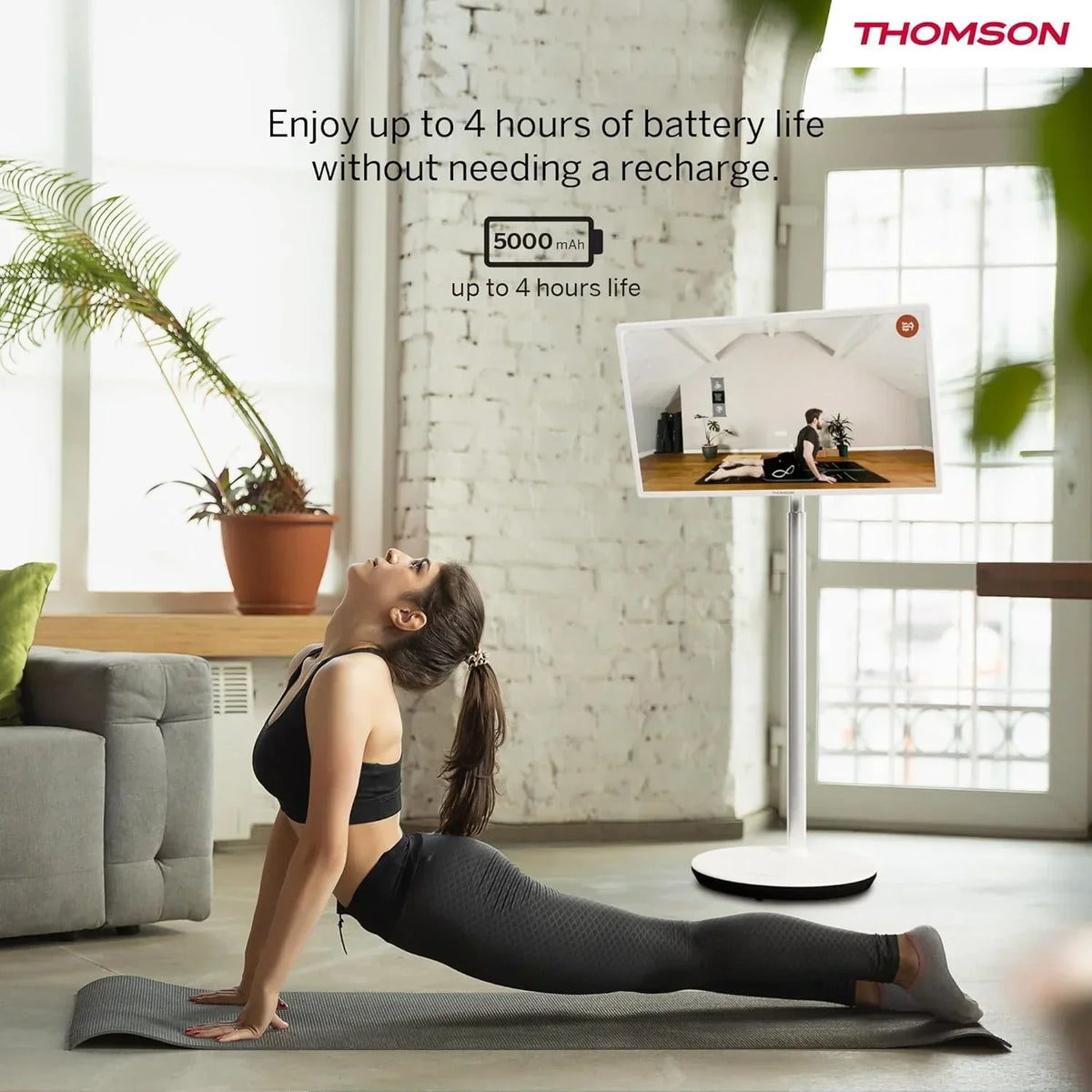 THOMSON 32 Pulgadas (81 cm) Go TV. Televisor Android Portátil – HD Ready (1366x768). Control por Voz. Bluetooth 5.1. Wi-Fi. Función de Punto de Acceso